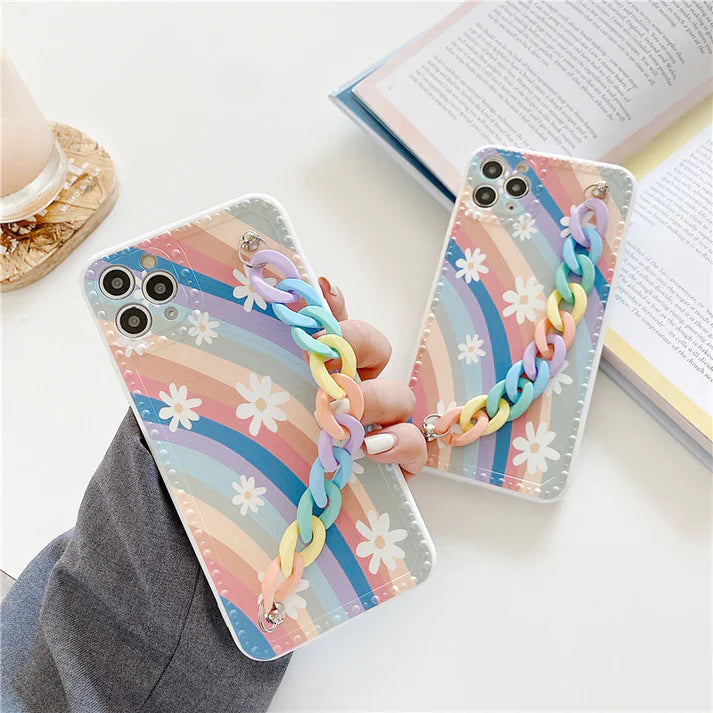 Rainbow Flower Chain Case - ThePhoneCart