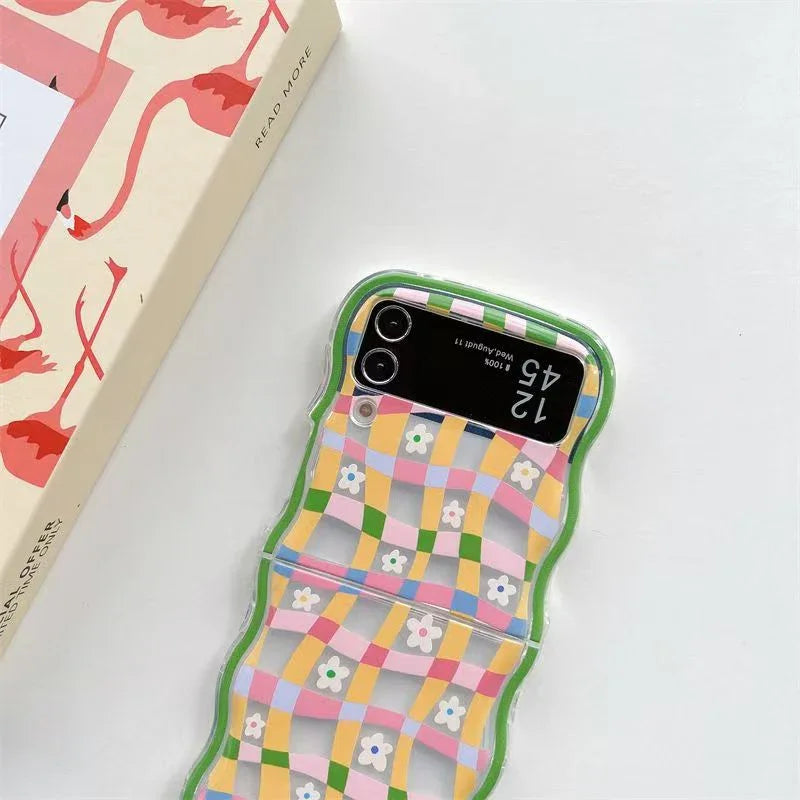 Korean Lattice Flower Samsung Case - ThePhoneCart