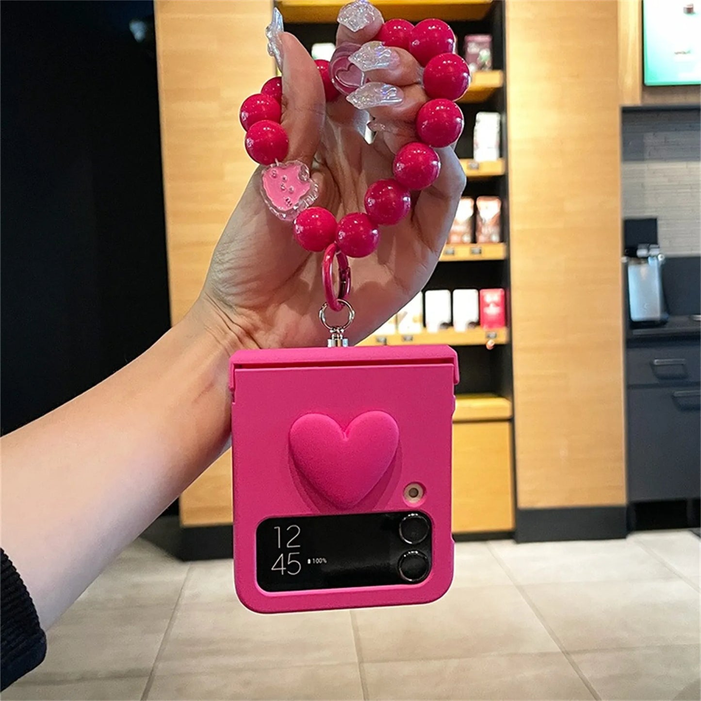 Cute Heart Samsung Flip Case - ThePhoneCart