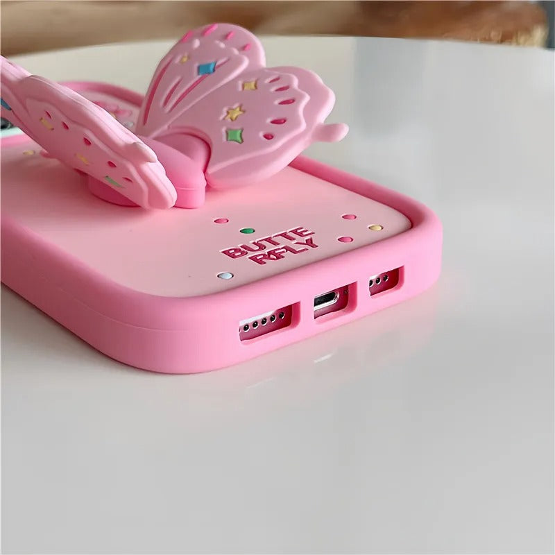Pink Butterfly iPhone Case - ThePhoneCart