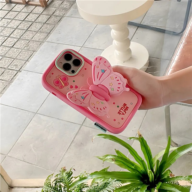 Pink Butterfly iPhone Case - ThePhoneCart