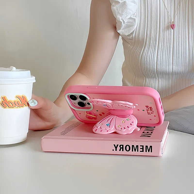 Pink Butterfly iPhone Case - ThePhoneCart