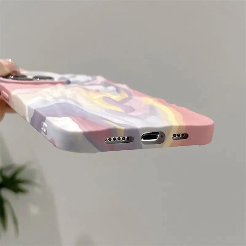 Multi Color Wavy Texture iPhone Case - ThePhoneCart