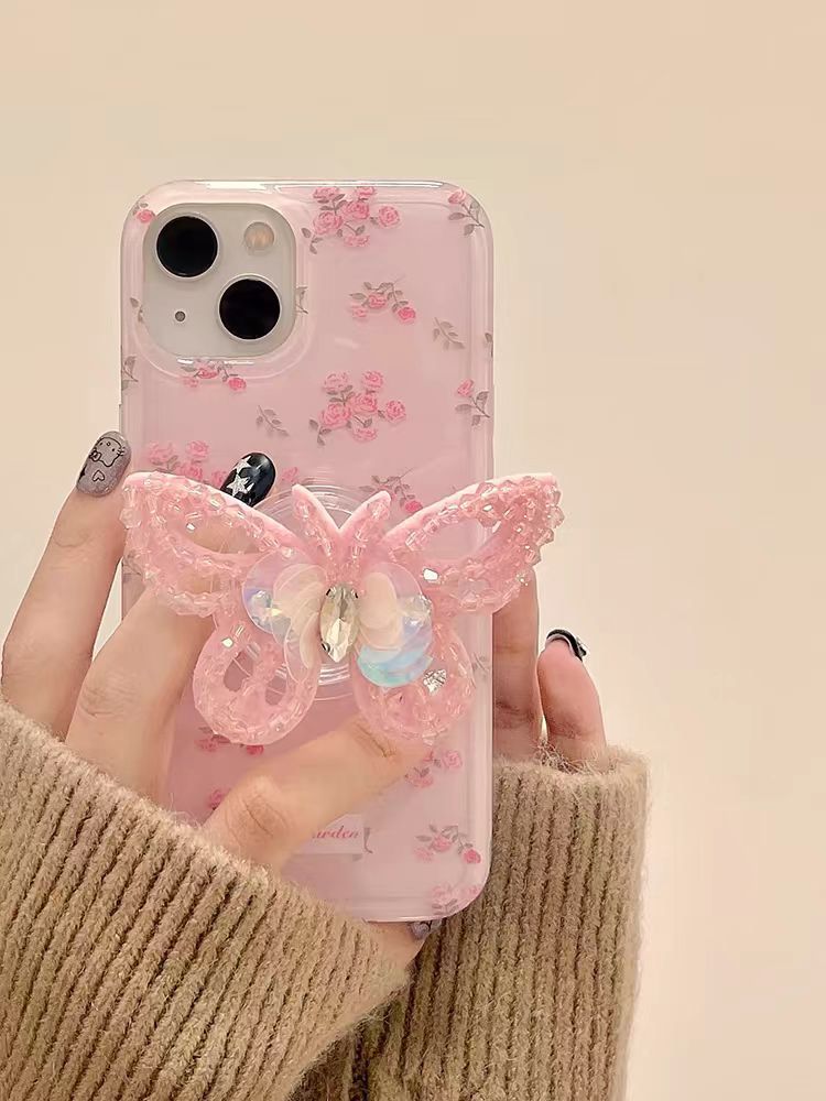 Rose Garden Butterfly Iphone Case - ThePhoneCart