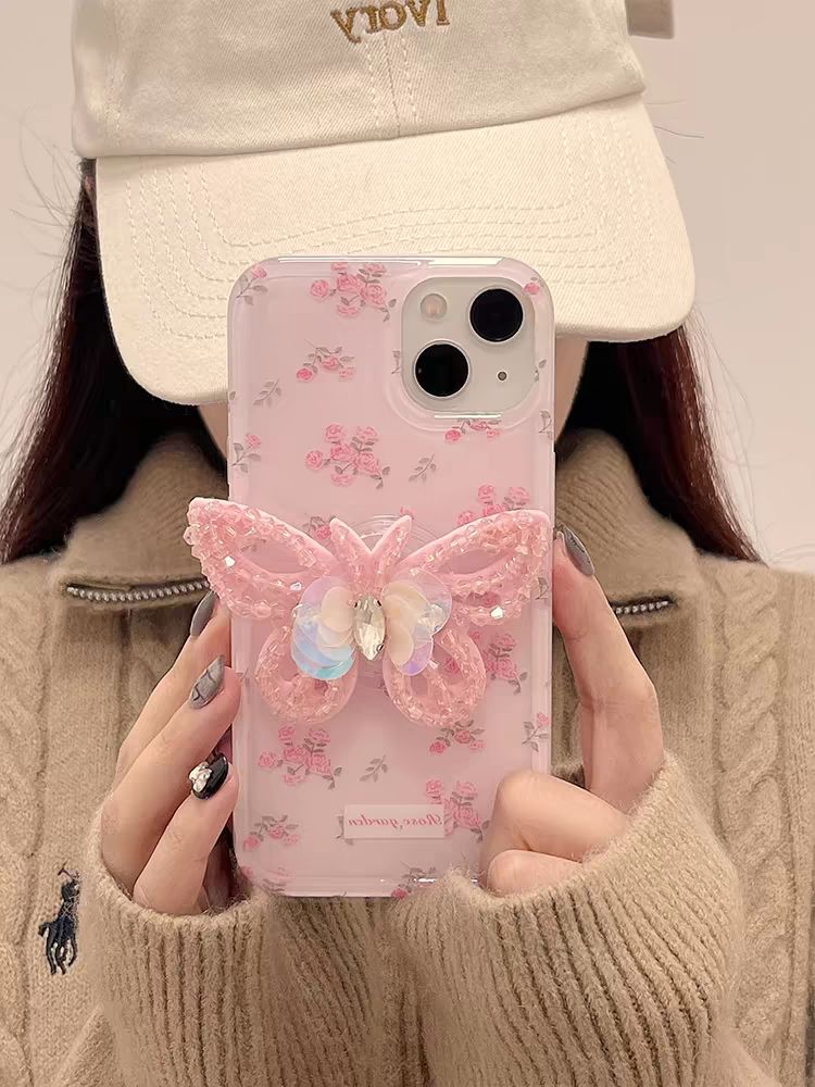 Rose Garden Butterfly Iphone Case - ThePhoneCart
