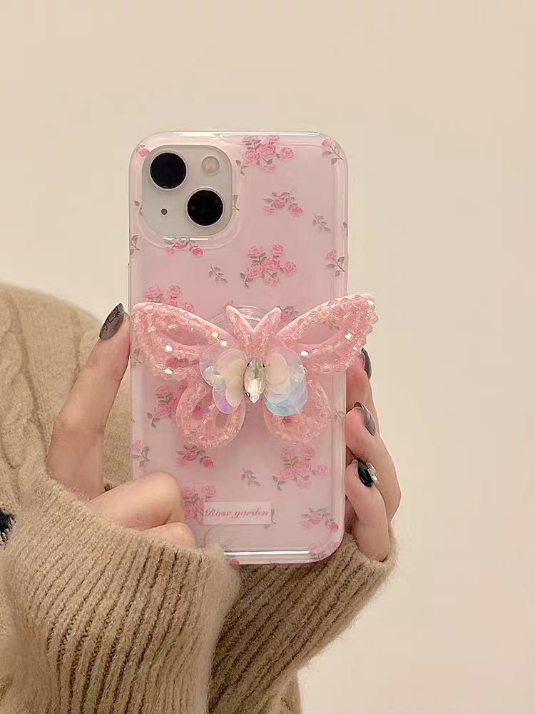 Rose Garden Butterfly Iphone Case - ThePhoneCart