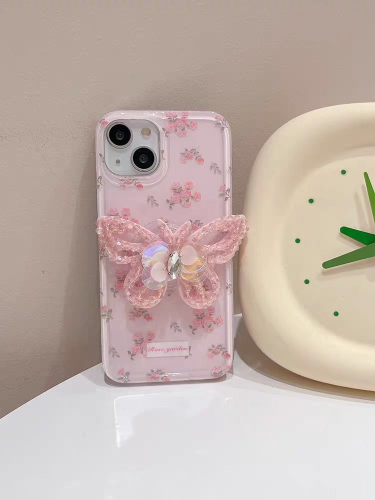 Rose Garden Butterfly Iphone Case - ThePhoneCart