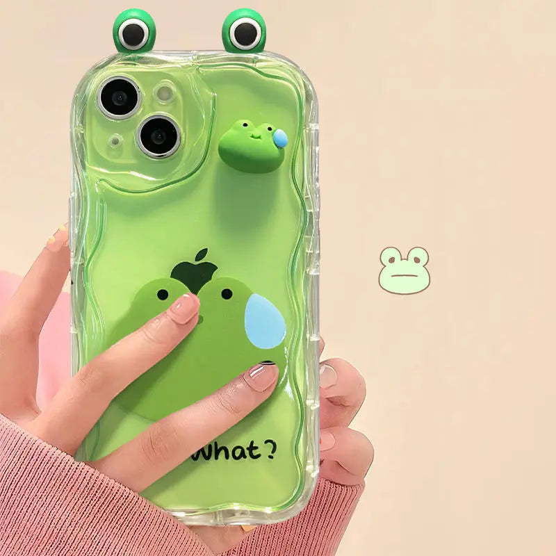 Transparent Cute 3D WHAT? Cover - ThePhoneCart