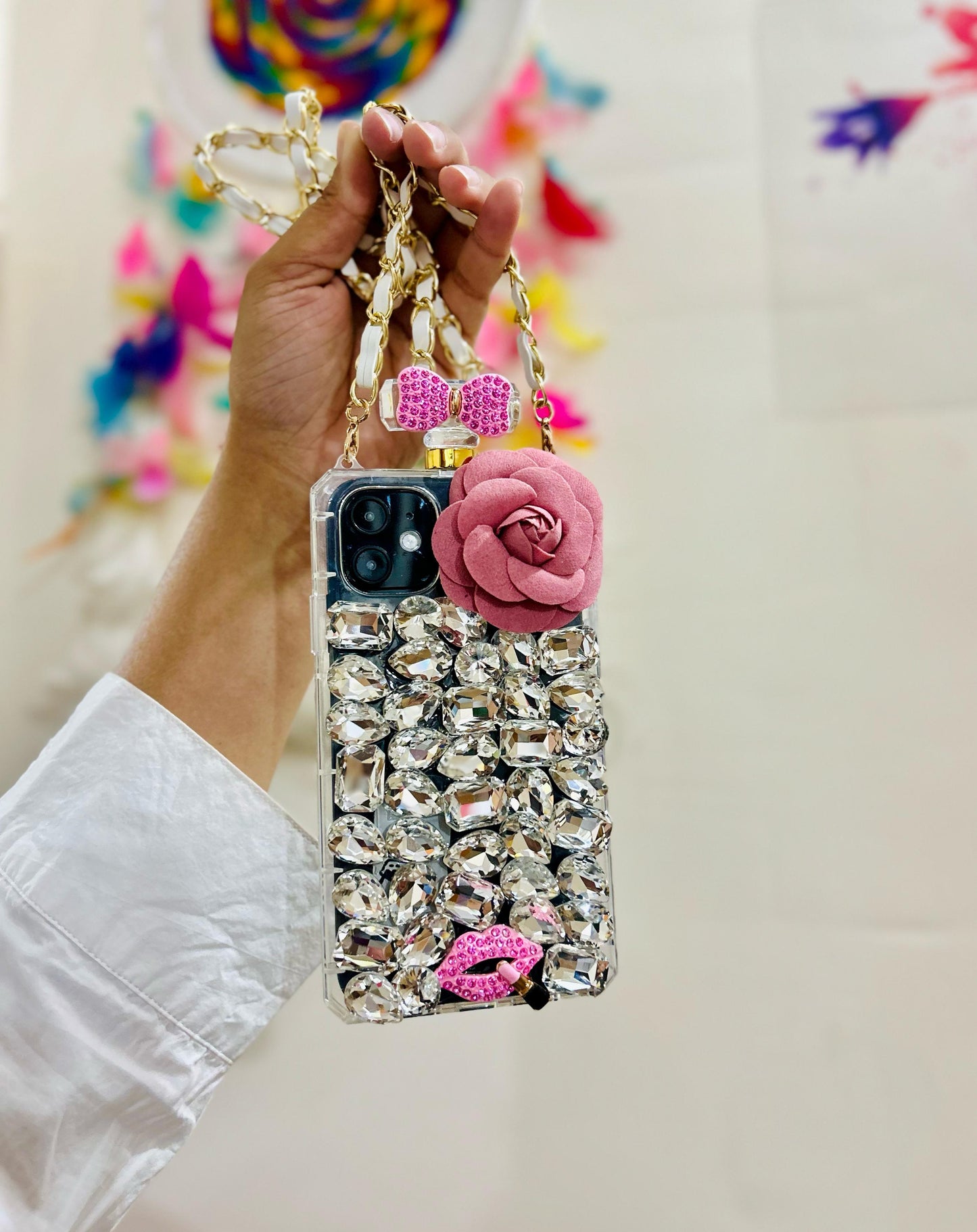Studded Rose Sling Case - ThePhoneCart