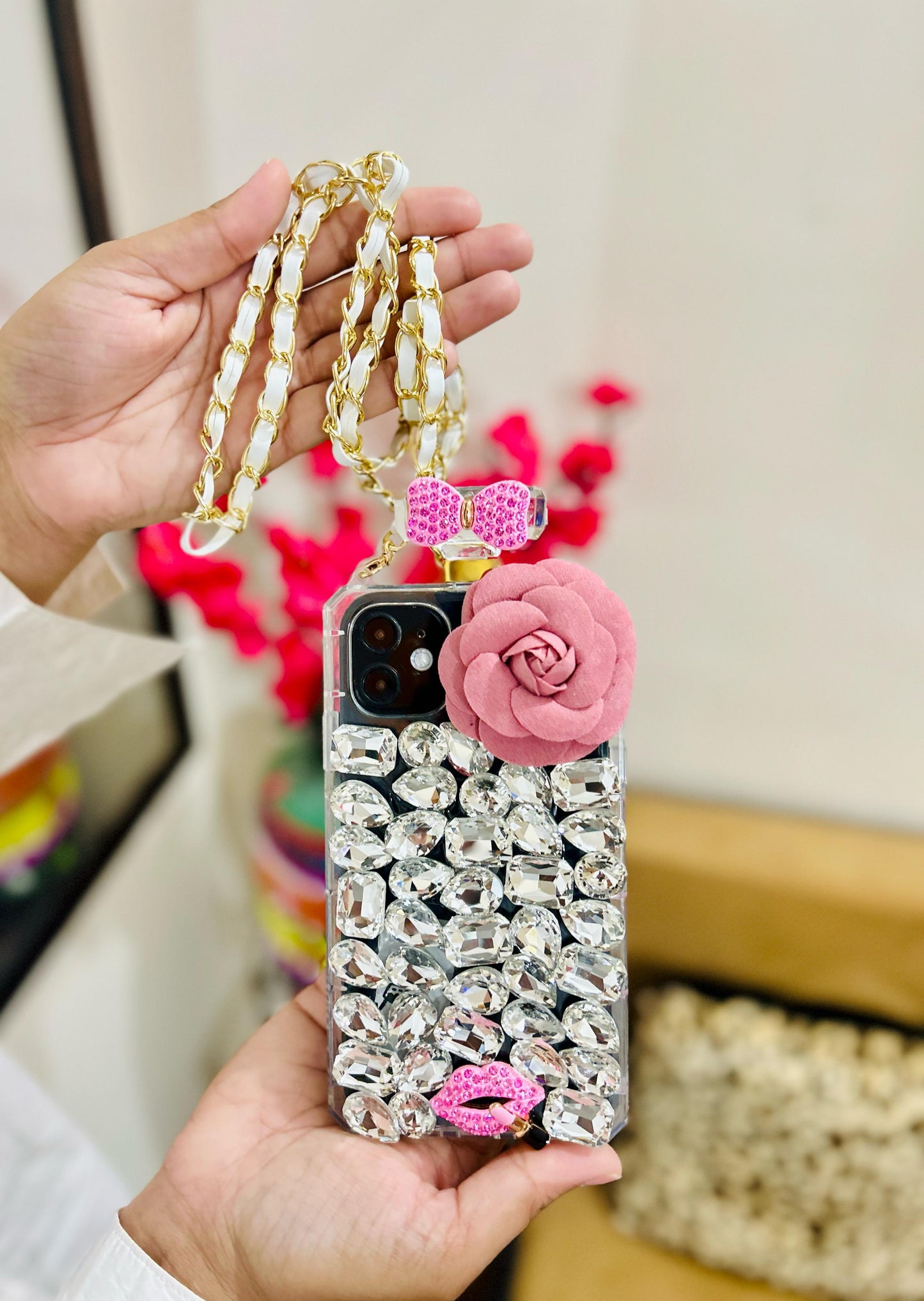 Studded Rose Sling Case - ThePhoneCart