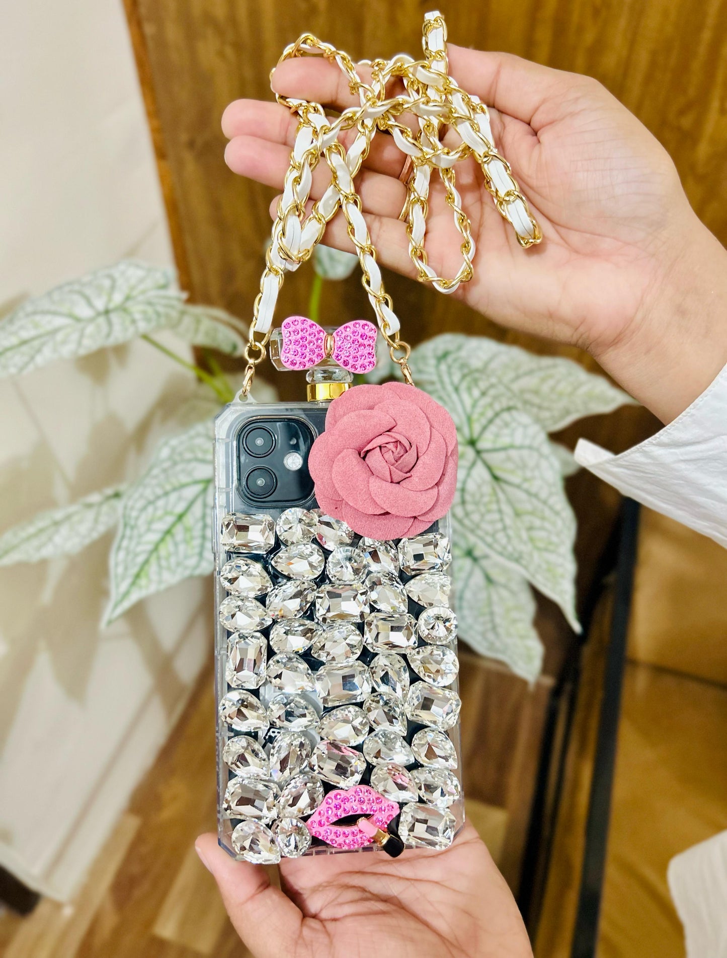 Studded Rose Sling Case - ThePhoneCart