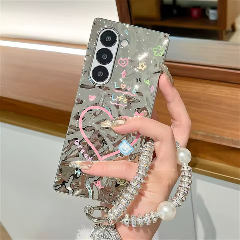 3D Wavy Spiral Charm Samsung Fold Case - ThePhoneCart