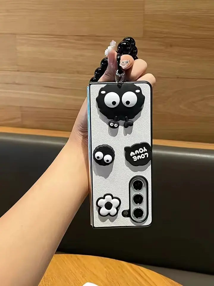 GOGO Black & White Samsung Fold Case - ThePhoneCart