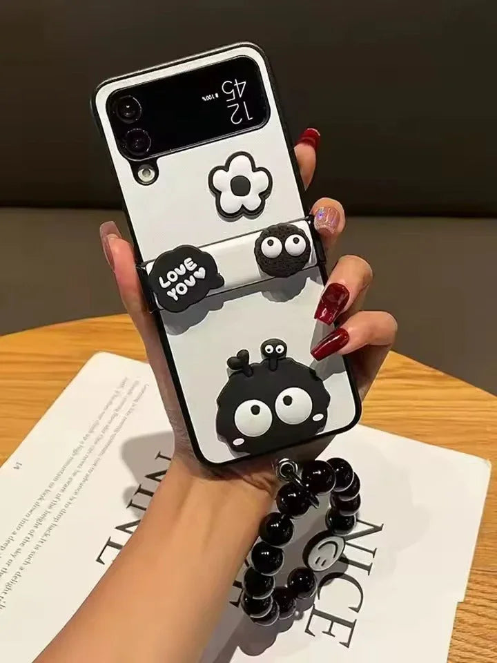 GOGO Black & White Samsung Flip Case - ThePhoneCart