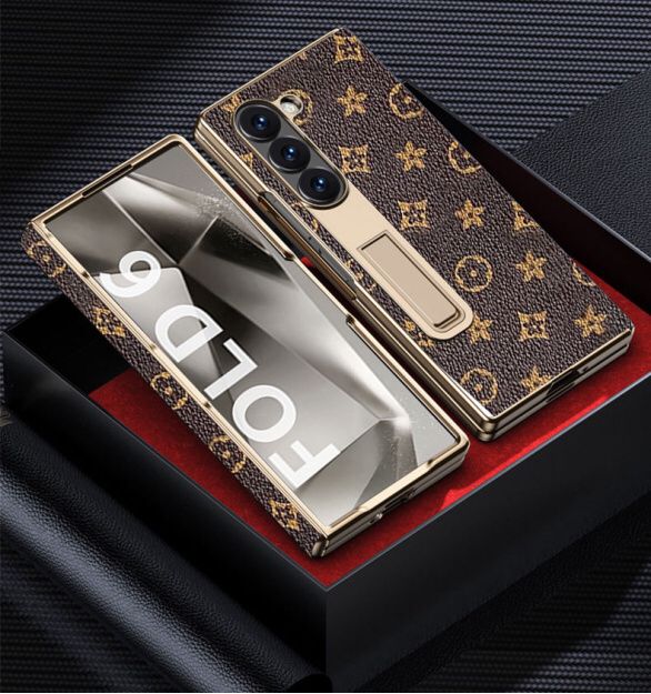 Luxury LV leather Samsung Fold Case (Prepaid Only)