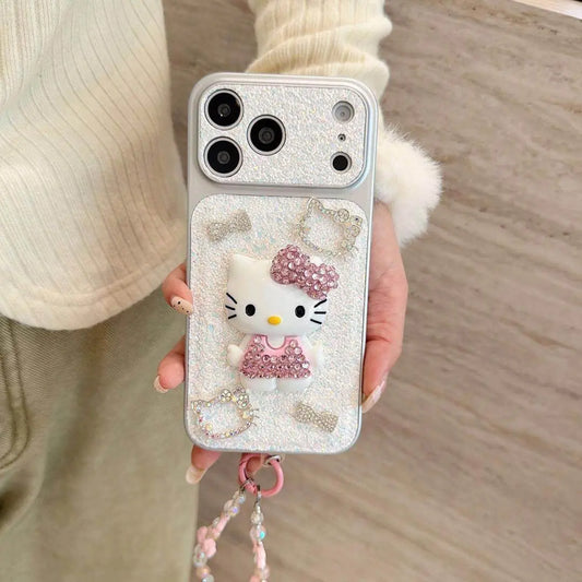 Bling Princess Kitty Beaded Strap iPhone Cover ThePhoneCart