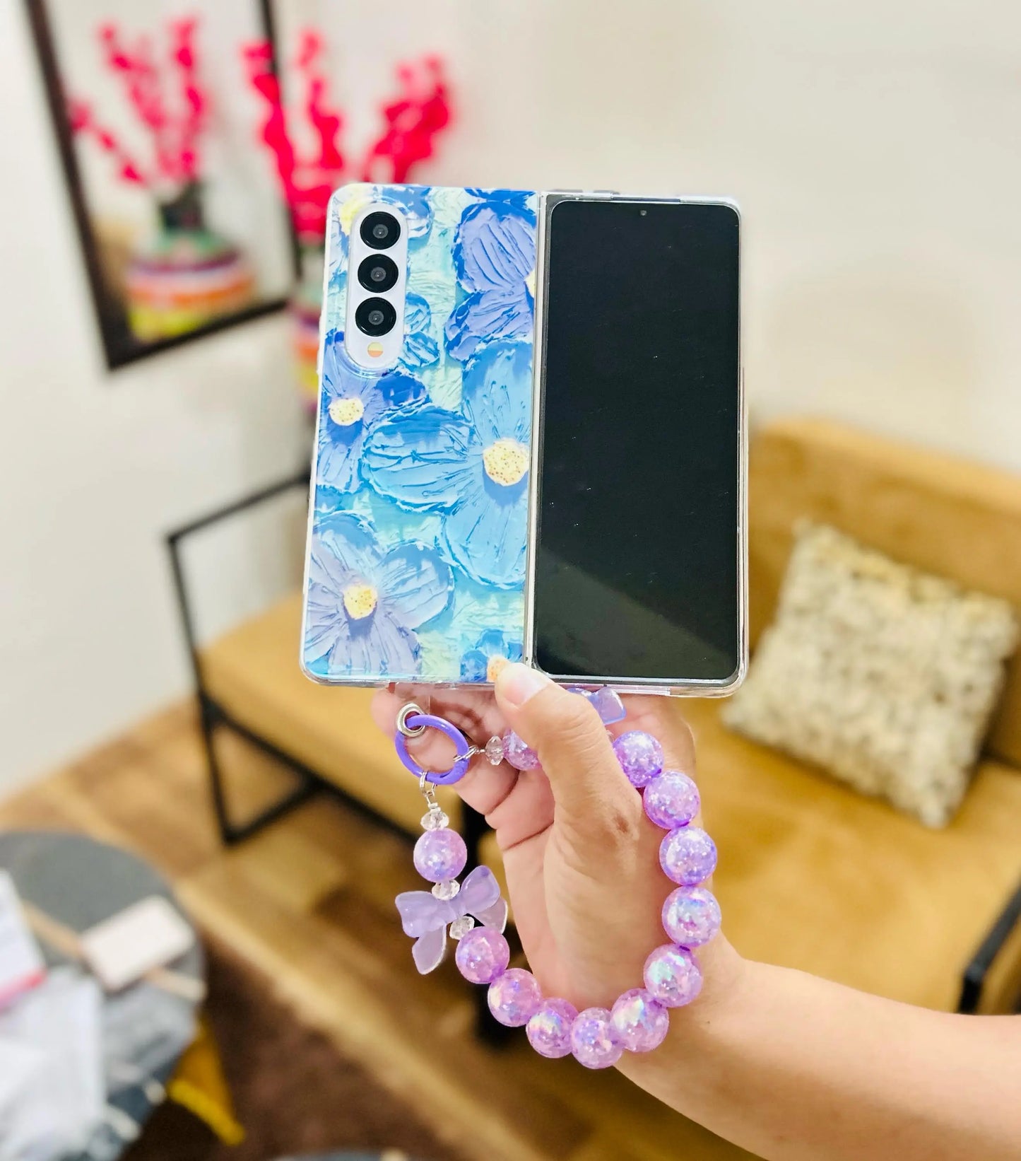 Floral Oil Paint Samsung Fold Case - ThePhoneCart