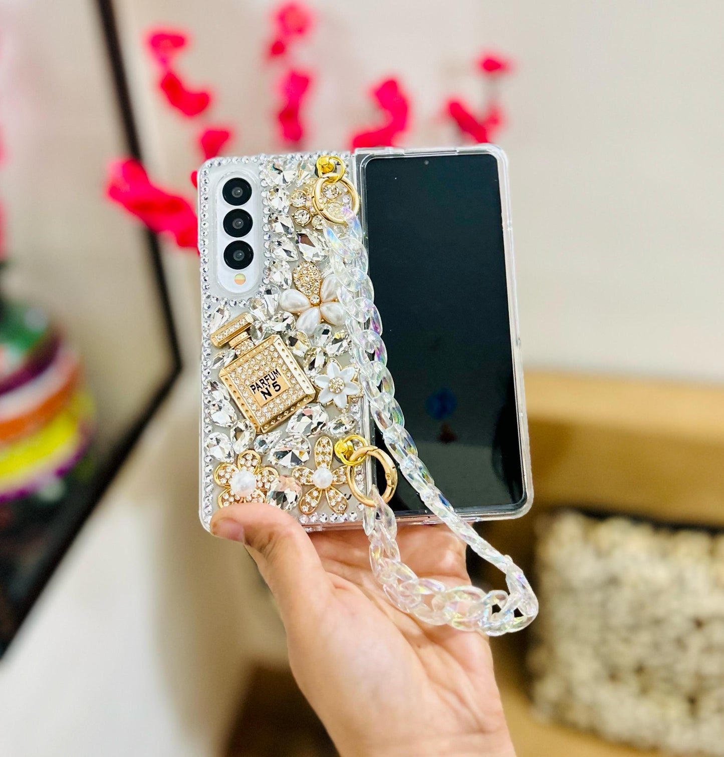 Rhinestone Crystal Samsung Fold Case - ThePhoneCart
