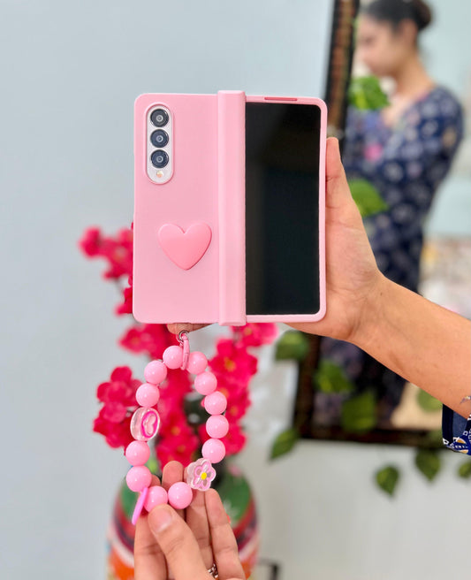Cute Heart Samsung Fold Case - ThePhoneCart