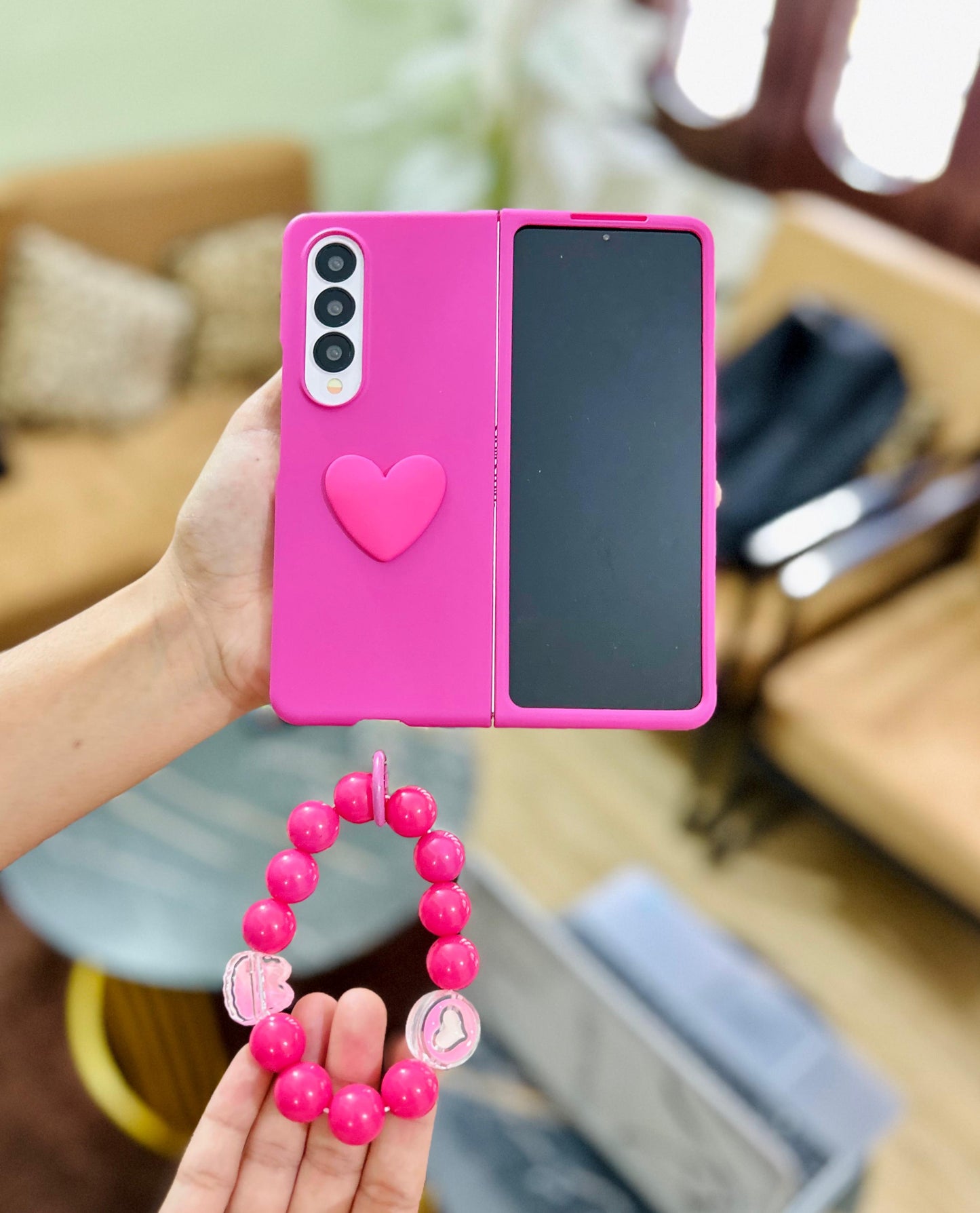 Cute Heart Samsung Fold Case - ThePhoneCart