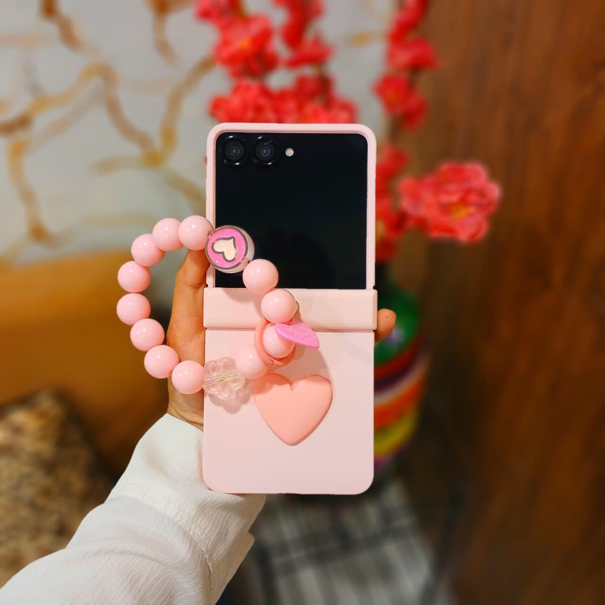 Cute Heart Samsung Flip Cover
