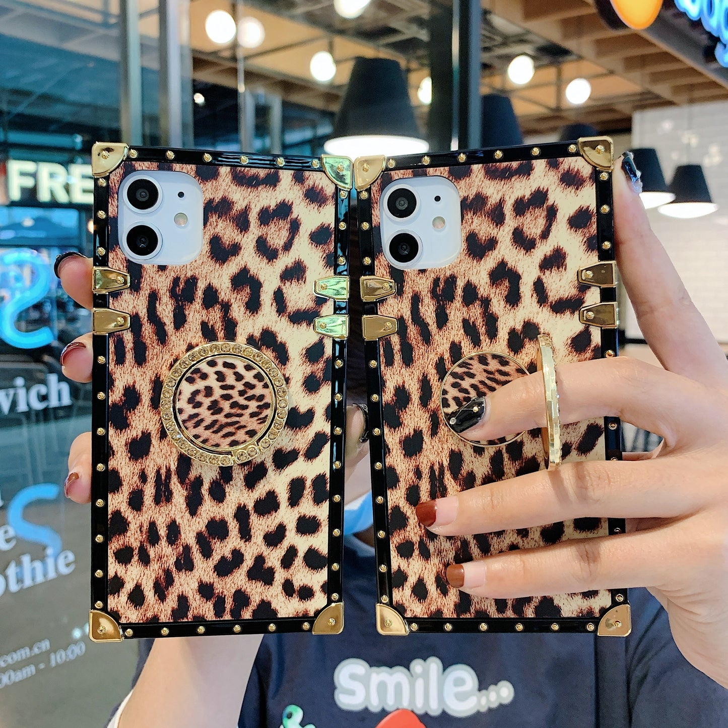 luxury-leopard-brown-square-case - ThePhoneCart