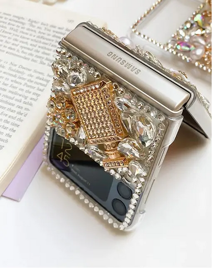 Rhinestone Crystal Samsung Flip Case - ThePhoneCart