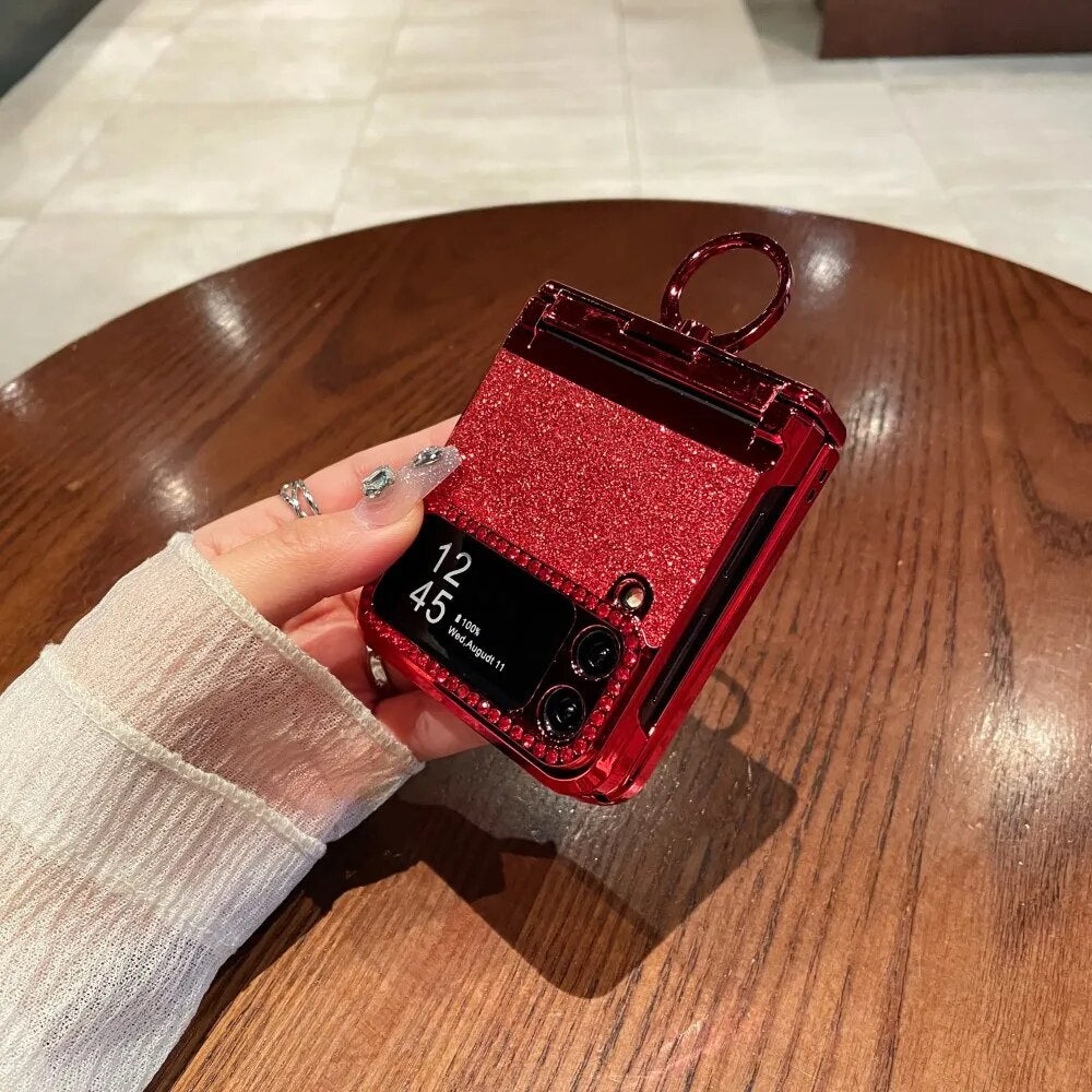 Red Glitter Bling Samsung Case