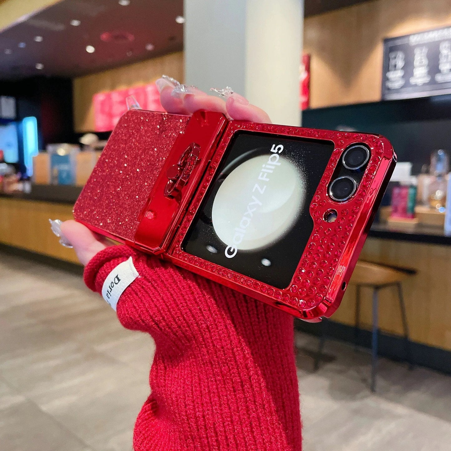 Red Glitter Bling Samsung Case