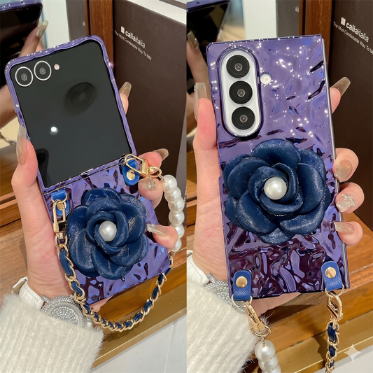 Royal Camellia Pearl Drop Flip-Fold Covers ThePhoneCart