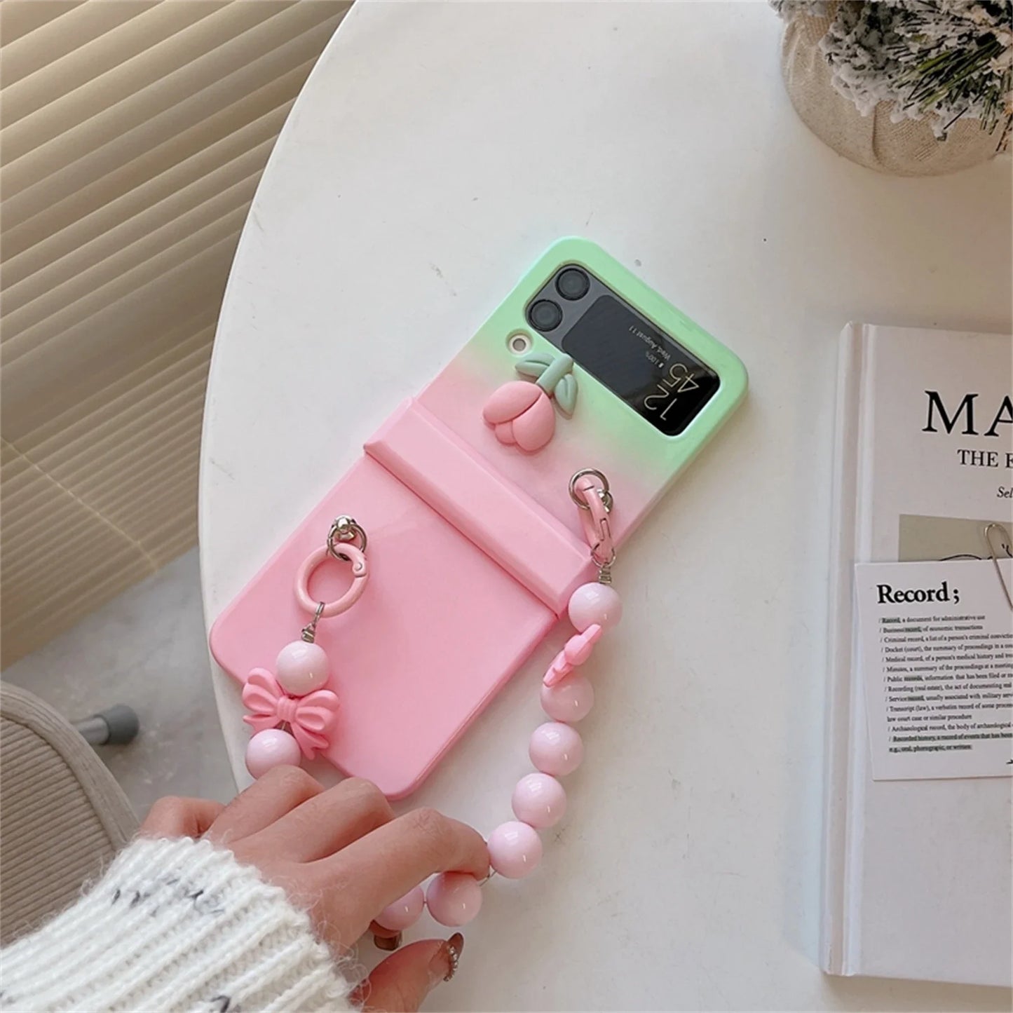 Gradient Pink Flower Samsung Case