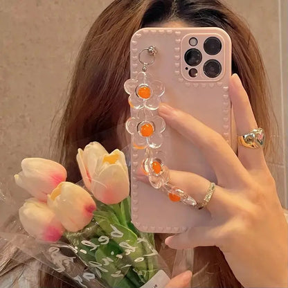 Peach Flower Chain Case - ThePhoneCart
