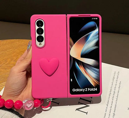 Cute Heart Samsung Fold Case - ThePhoneCart