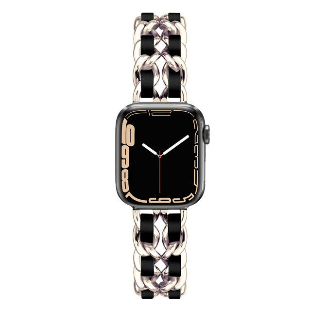 Luxury Criss-Cross Metal Chain Apple Watch Strap [STRAP ONLY] - ThePhoneCart