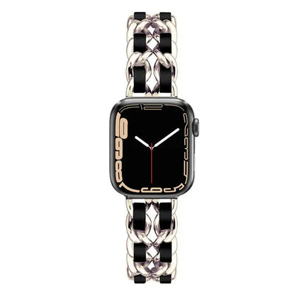 Luxury Criss-Cross Metal Chain Apple Watch Strap [STRAP ONLY] - ThePhoneCart