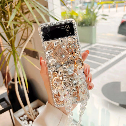 Rhinestone Crystal Samsung Flip Case - ThePhoneCart