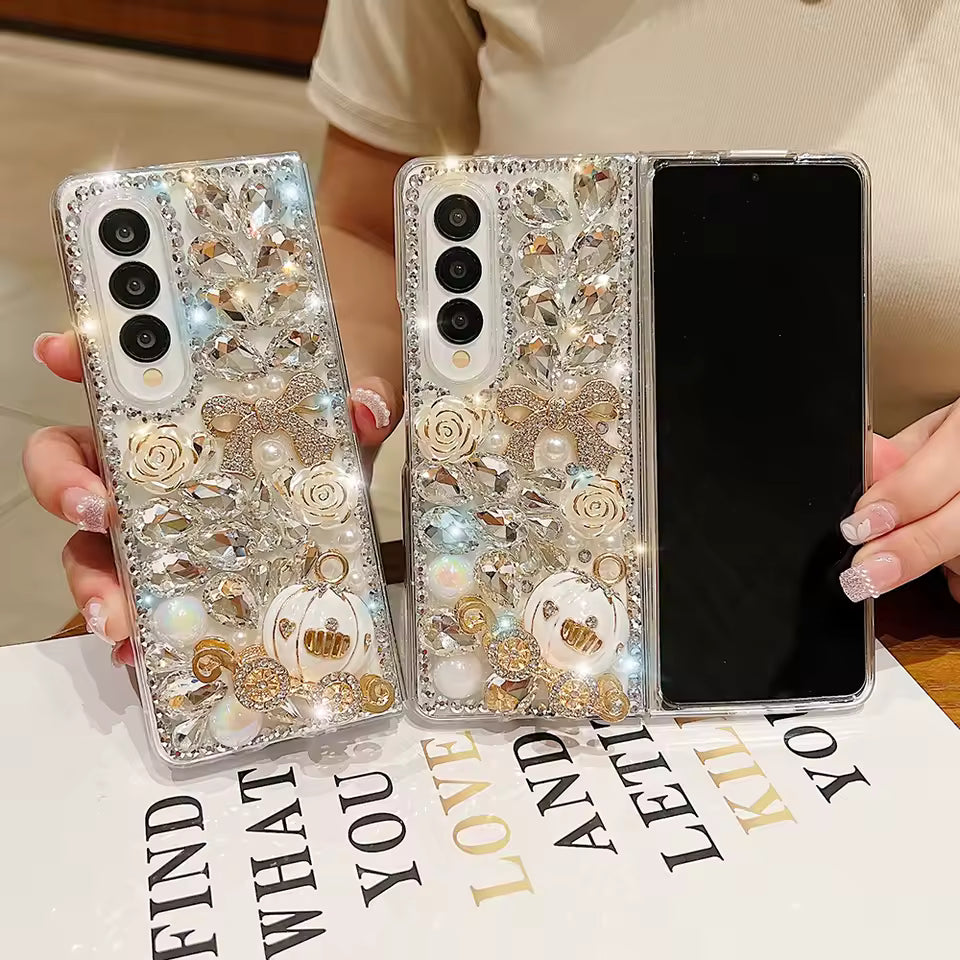 BLINGY Pumpkin Flower Flip-Fold case
