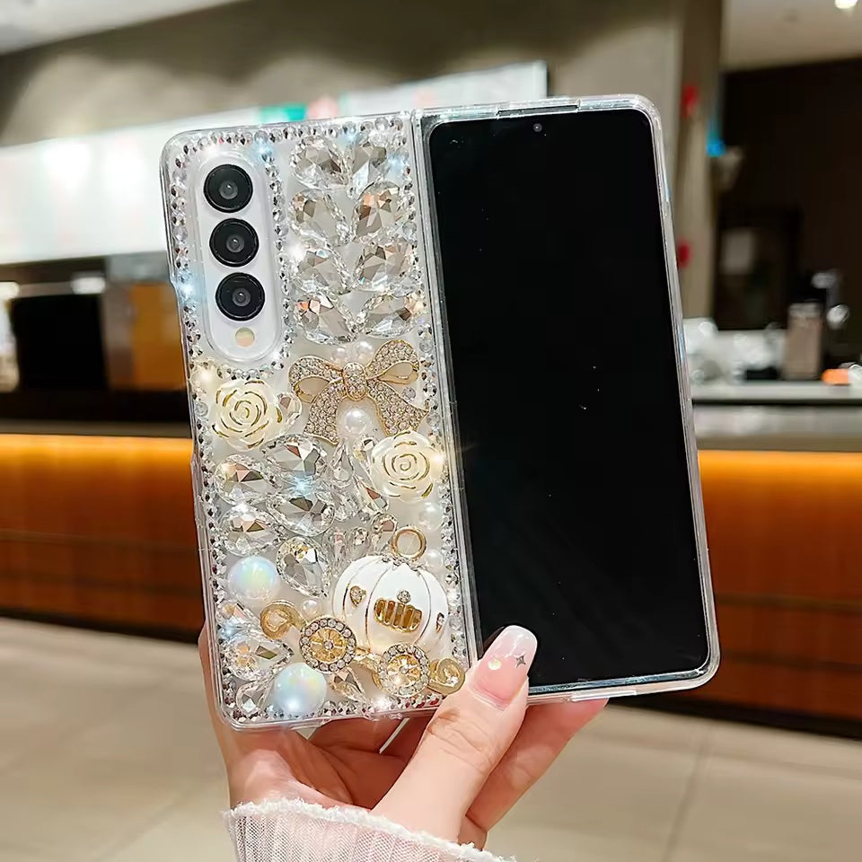 BLINGY Pumpkin Flower Flip-Fold case