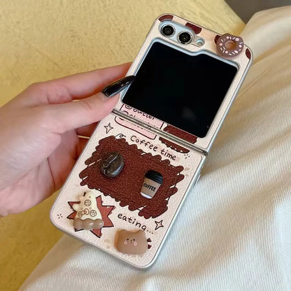 3D Caffenut Bear Samsung Flip Cover ThePhoneCart