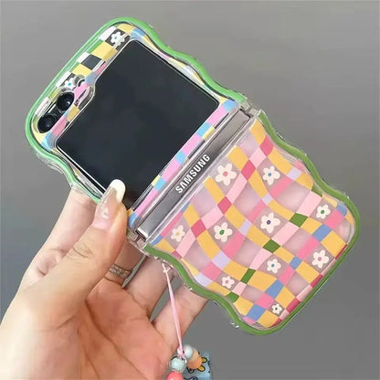 Korean Lattice Flower Samsung Case - ThePhoneCart