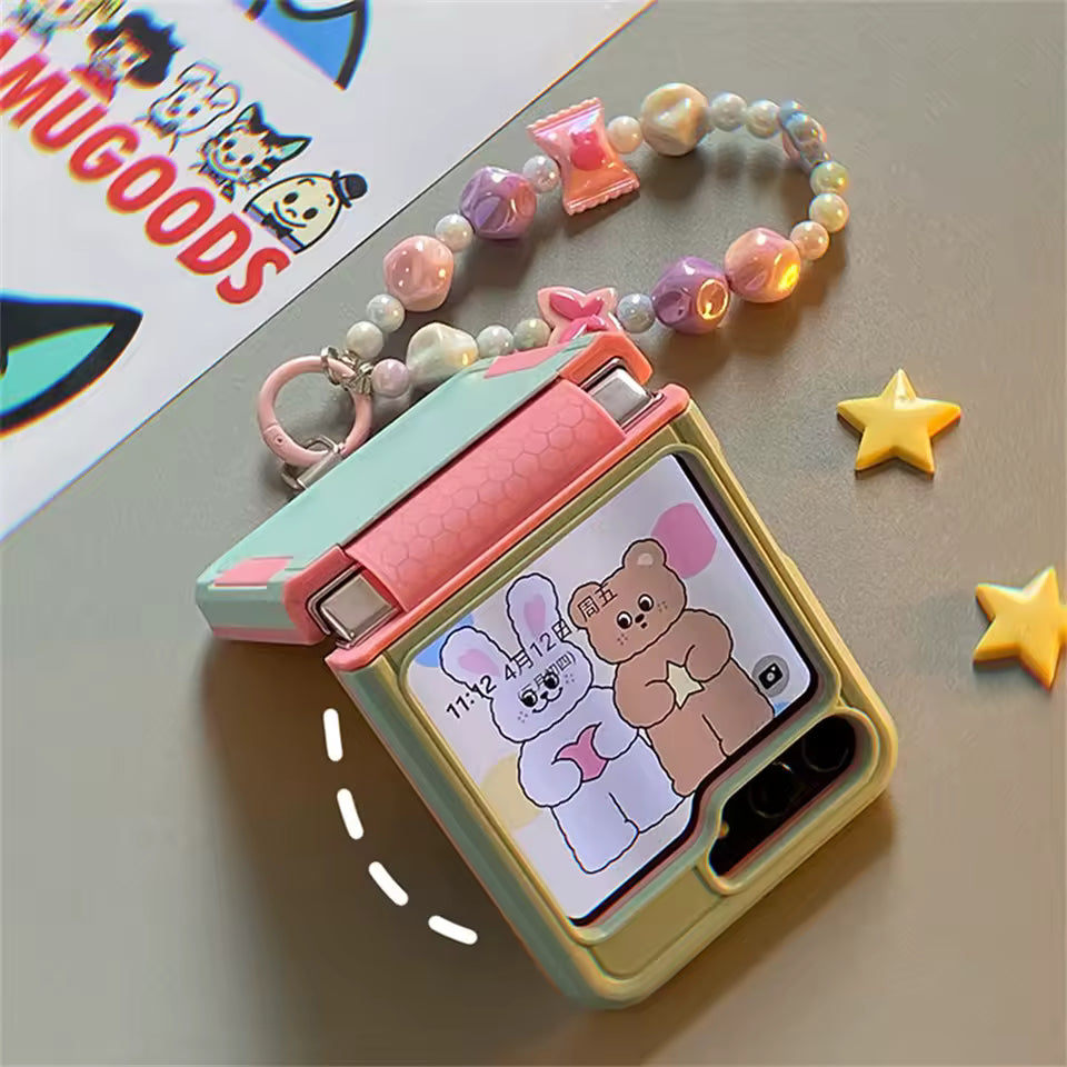 Korean Cute Green Pink Samsung Case