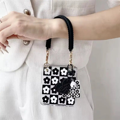 Floral Chess Samsung Flip Cover ThePhoneCart