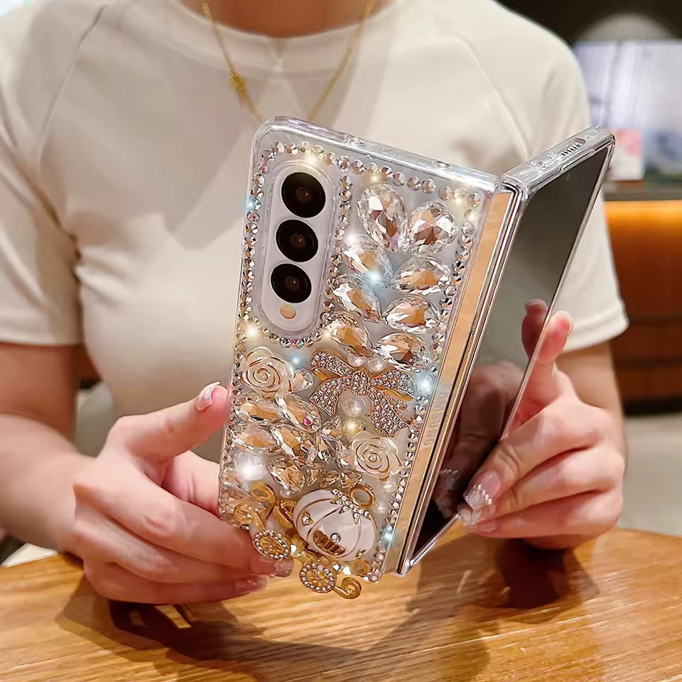 BLINGY Pumpkin Flower Flip-Fold case