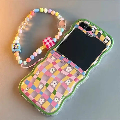 Korean Lattice Flower Samsung Case - ThePhoneCart