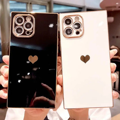 Glossy Square Love Phone Case - ThePhoneCart