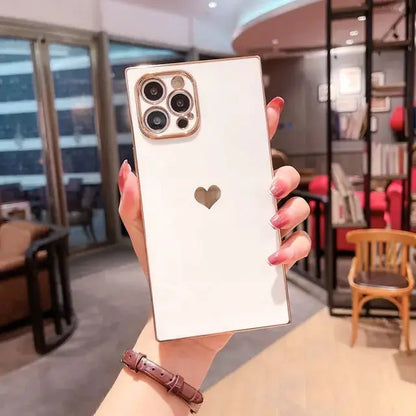 Glossy Square Love Phone Case - ThePhoneCart