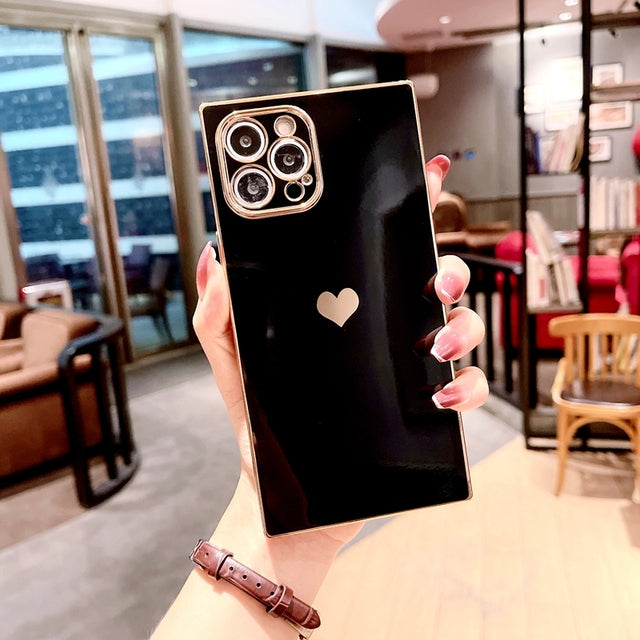 Glossy Square Love Phone Case