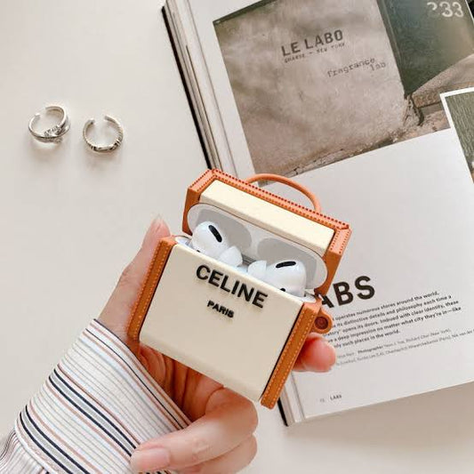 Brown Vanilla Suitcase Airpod Case - ThePhoneCart