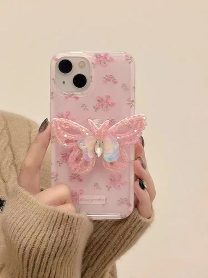 Rose Garden Butterfly Iphone Case - ThePhoneCart