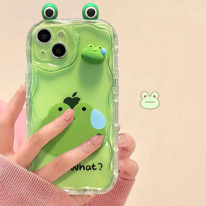 Transparent Cute 3D WHAT? Cover - ThePhoneCart